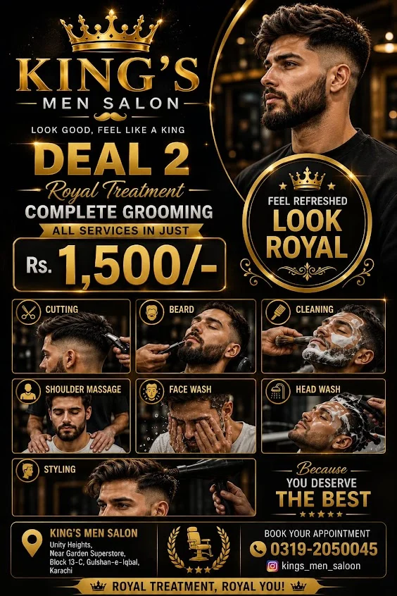 Deal 2 Royal Treatment complete grooming Rs. 1,500